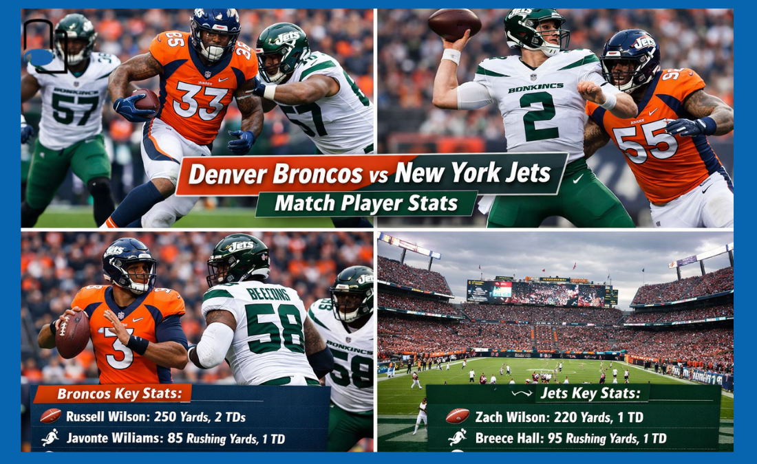Denver Broncos vs New York Jets Match Player Stats